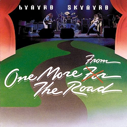 Lynyrd Skynyrd album cover, “One More For The Road”, featuring band on stage.