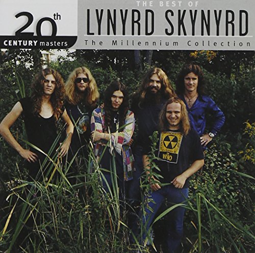 CD cover for Lynyrd Skynyrd’s “The Best of” album featuring band members.