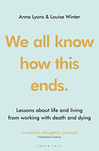 Book cover with title “We all know how this ends” in orange text.