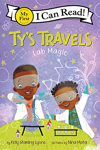 Book cover: two children in lab coats doing a science experiment.