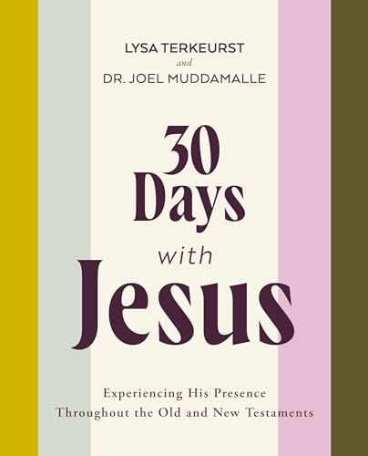 Book cover with title “30 Days with Jesus” in burgundy text.