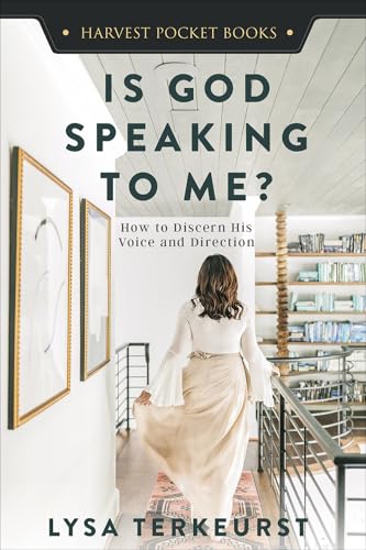 Book cover with woman walking up stairs, title: "Is God Speaking to Me?".
