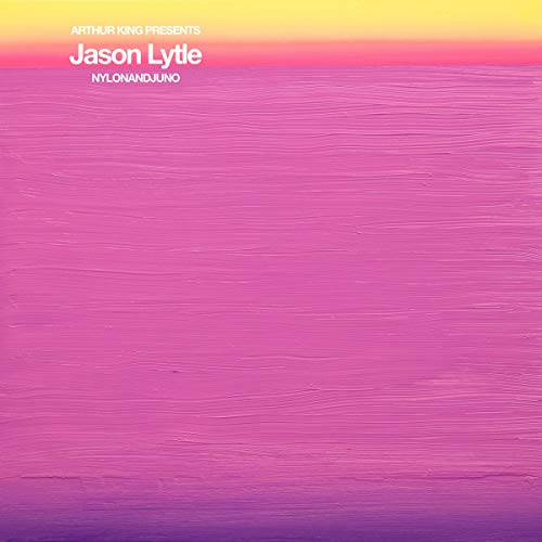"Album cover with a pink and purple gradient background and white text."