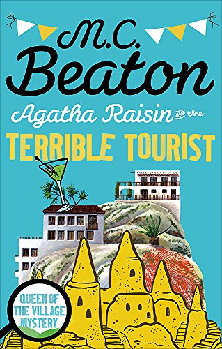 Book cover: "Agatha Raisin and the Terrible Tourist" with a coastal scene.