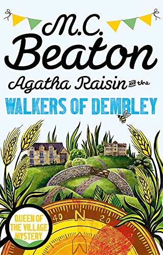 Book cover: "Agatha Raisin and the Walkers of Dembley" with rural scene.