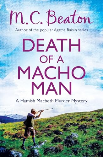 Book cover: “Death of a Macho Man” with a man in a kilt.