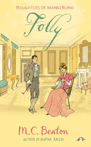 Book cover: illustrated scene of a woman sewing, man with a walking stick.