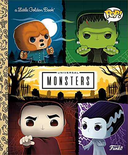 Book cover featuring stylized Wolfman, Frankenstein, Dracula, and Bride of Frankenstein.