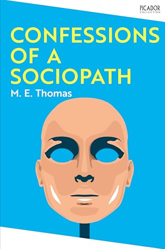 Book cover: “Confessions of a Sociopath” with a stylized face illustration.