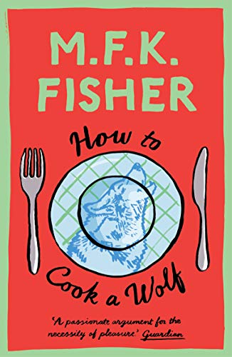 Book cover with text and possibly an image of a wolf or food illustration.