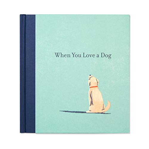 Book cover with teal background and illustration of a seated dog.