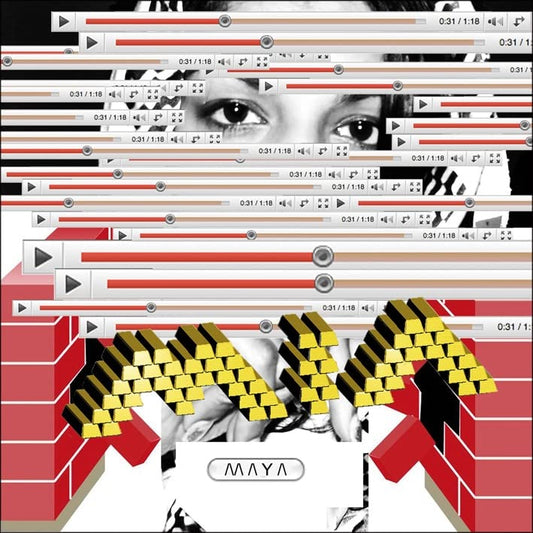 CD cover with a close-up of an eye and abstract geometric shapes.