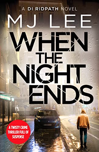 Book cover: "When the Night Ends" with a city street scene.