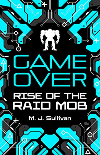 Book cover with a white robot silhouette, cyan circuit patterns, and Game Over text.