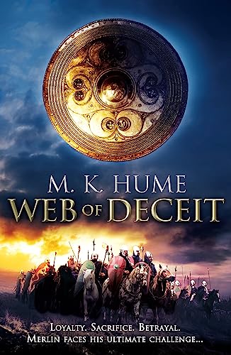 Book cover: "Prophecy: Web of Deceit" with shield and knights imagery.