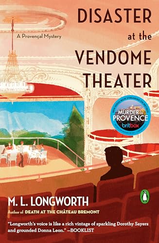 Book cover: “Disaster at the Vendome Theater” with theater interior scene.