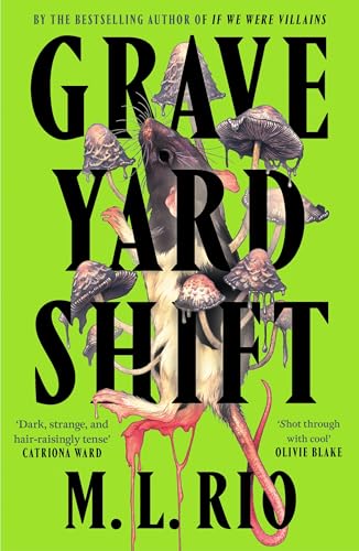 Book cover: green background with a rat amidst dark mushrooms.