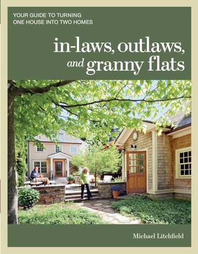 Book cover depicting two houses and people in a garden setting.