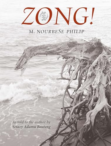 Book cover with title "ZONG!" and image of driftwood by the sea.