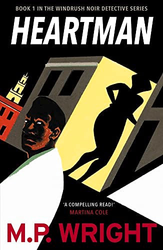 Book cover art featuring a man's face and a silhouette against a city background.