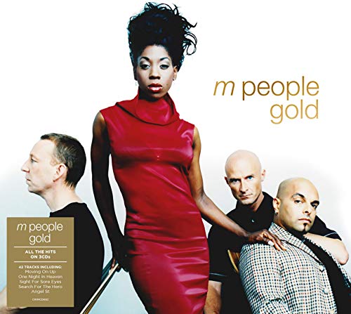M People “Gold” CD cover featuring a woman in a red dress.