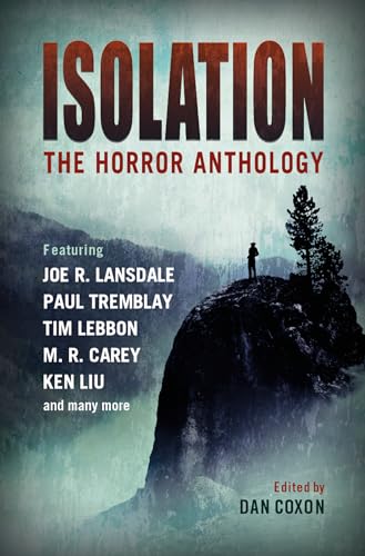 Book cover: “Isolation” horror anthology with a lone figure on a cliff.