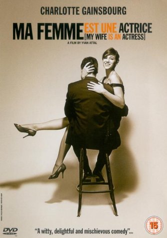 Movie poster for “Ma Femme Est Une Actrice” featuring a couple embracing.