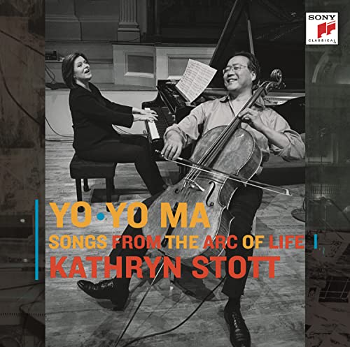 Yo-Yo Ma and Kathryn Stott performing with a cello and piano.
