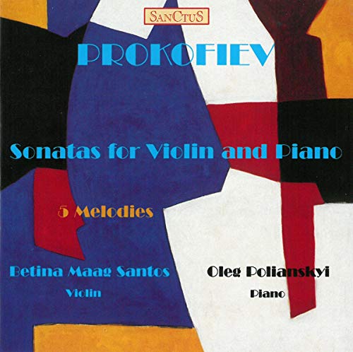 CD cover for Prokofiev violin and piano sonatas, abstract art.
