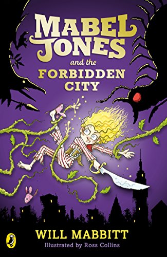 Book cover: girl with sword falling amidst vines and shadowy figures.