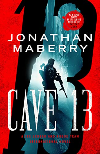 Book cover: dark cave scene with a silhouetted figure holding a rifle.