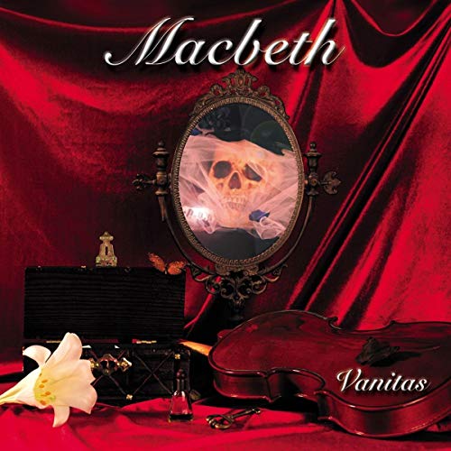 CD cover for "Macbeth - Vanitas" featuring a skull and ornate mirror.