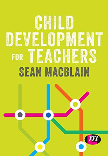Book cover: "Child Development for Teachers" with abstract line design.