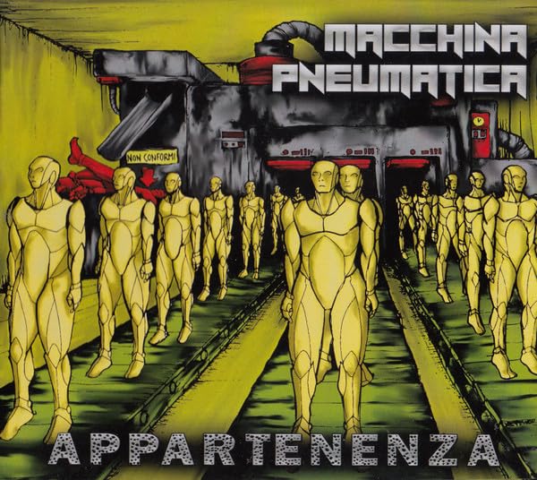 CD cover: yellow humanoid figures in a dark, industrial tunnel.