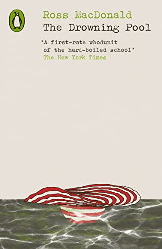 Penguin book cover: "The Drowning Pool" with a red and white striped object.