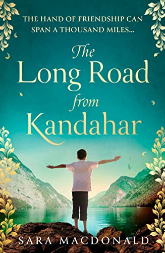 Book cover: boy with arms outstretched before mountains and water.