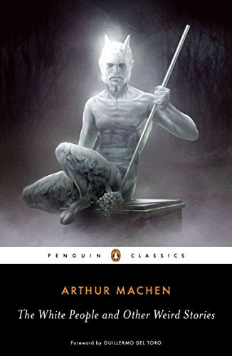 Book cover: a white, horned figure with a staff, dark forest background.