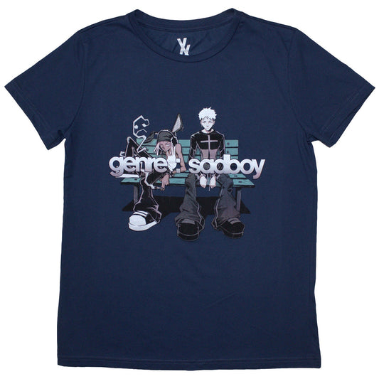 Black ladies t-shirt featuring a graphic print of Machine Gun Kelly.