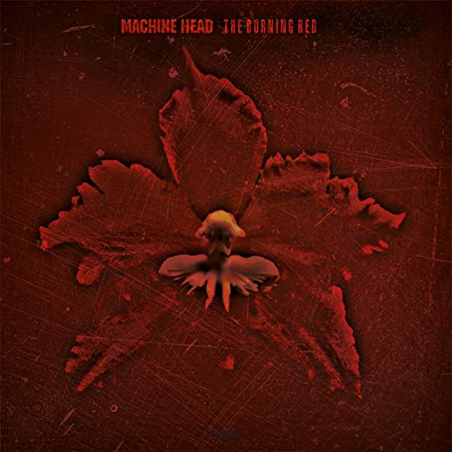 Machine Head album cover: a textured, red maple leaf with a skull center.