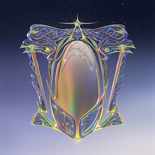 CD cover for Machinedrum's "A View Of U" featuring iridescent, abstract art.