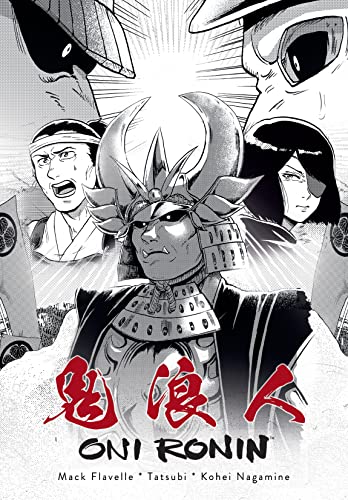 Black and white manga cover featuring a fierce, horned samurai warrior.