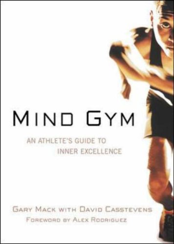 Book cover: "Mind Gym" with an athlete in motion, white background.