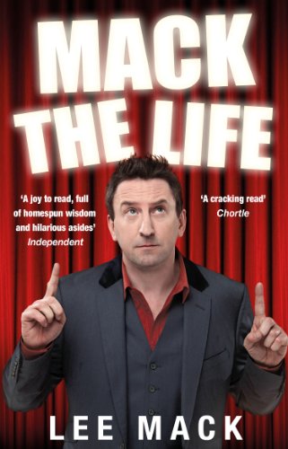 Book cover featuring Lee Mack in a suit, gesturing, against a red curtain background.