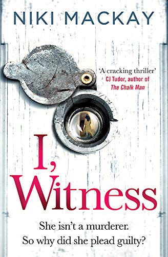 Book cover: “I, Witness” with a magnifying glass and shadowy figure.