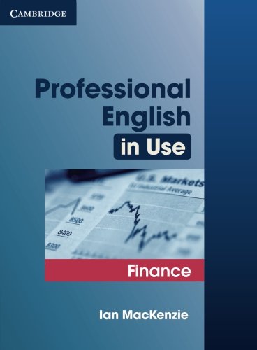 Book cover: “Professional English in Use Finance” with financial graph imagery.