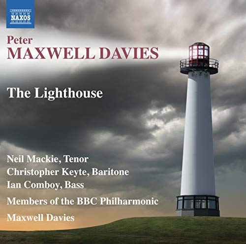 CD cover for “The Lighthouse” opera by Peter Maxwell Davies, featuring a lighthouse.