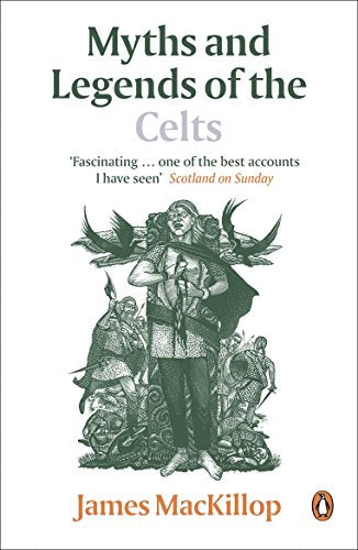 Book cover featuring a green ink illustration of Celtic warriors and a central figure.
