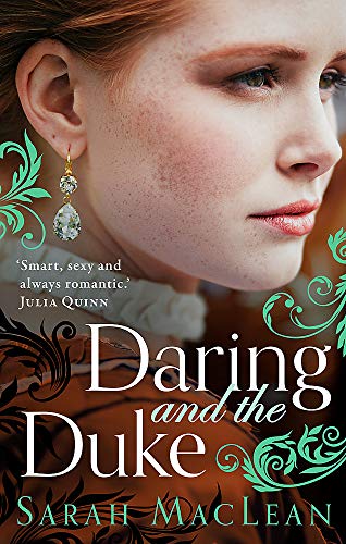 Book cover: close-up of a woman’s face with title “Daring and the Duke.”