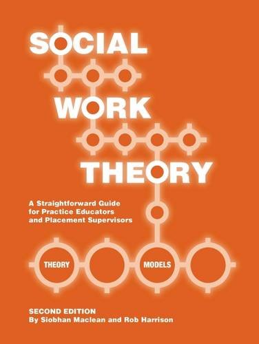 Book cover: "Social Work Theory" with connected circles and white text.