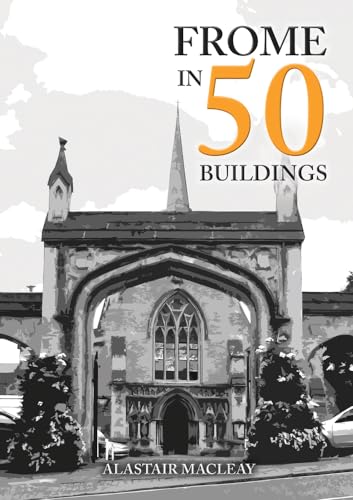 Book cover featuring a stylized grey image of a gothic stone archway and spire.